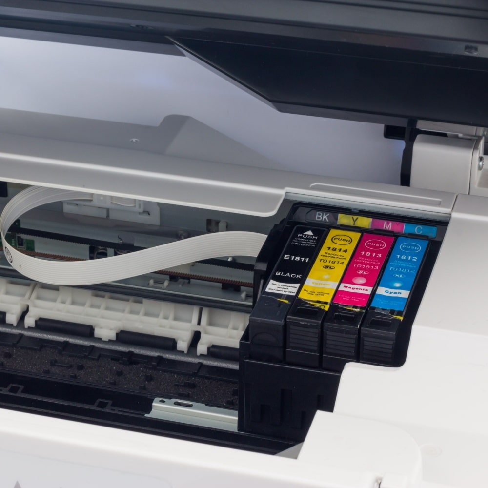 opened printer