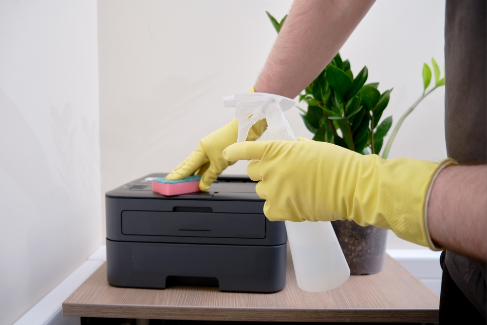 cleaning the printer